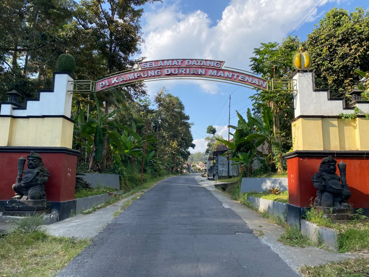 Village surrounded by durian plantations